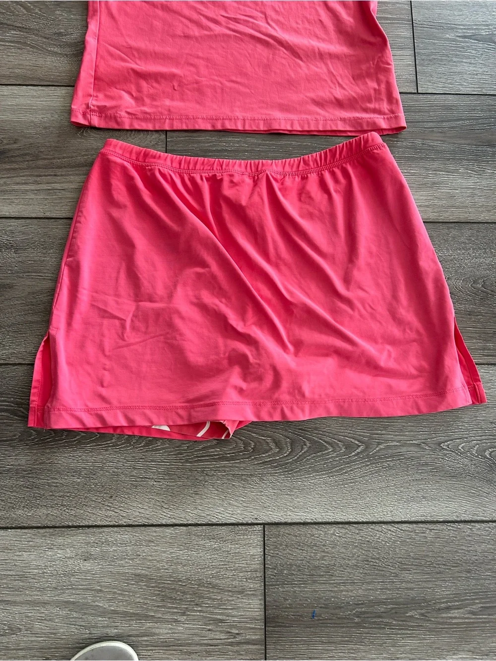 Sleeveless Coral Pink Women's Swim Set